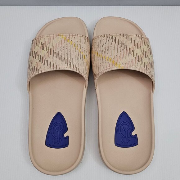 Burberry Dive Check Slide Sandal Womens EU 40 Beige Casual Pool Designer Luxury - Picture 8 of 14